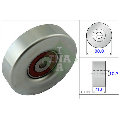 Photo Deflection/Guide Pulley, v-ribbed belt INA 532061810