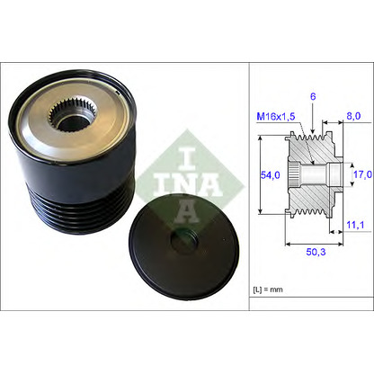 Foto Rueda libre alternador INA 535021210