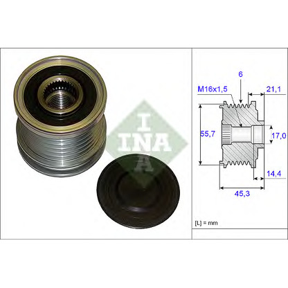 Foto Spannrolle, Zahnriemen INA 535003610