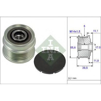 Foto Rueda libre alternador INA 535021810