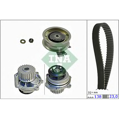 Photo Timing Belt Kit INA 530017131