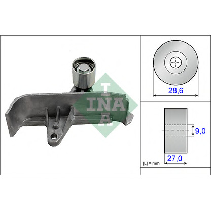 Photo Deflection/Guide Pulley, timing belt INA 532060110