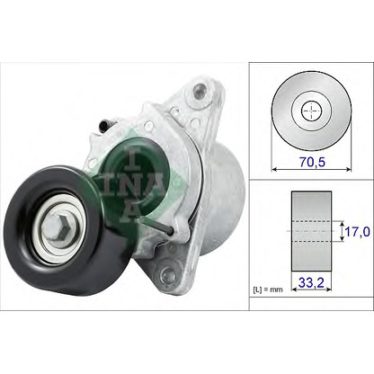 Photo Tensioner Pulley, v-ribbed belt INA 534043510