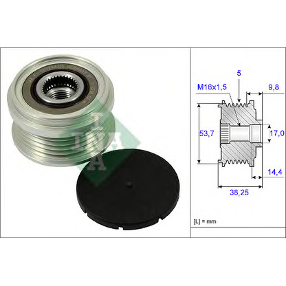 Photo Alternator Freewheel Clutch INA 535024210