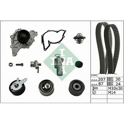 Photo Water Pump & Timing Belt Kit INA 530053930