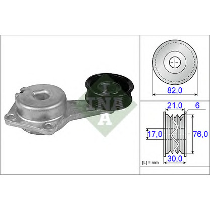 Photo Belt Tensioner, v-ribbed belt INA 534022010