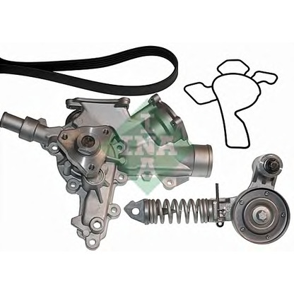 Photo Water Pump + V-Ribbed Belt Kit INA 529000930