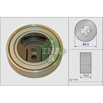 Фото Натяжной ролик, поликлиновой  ремень INA 531083810