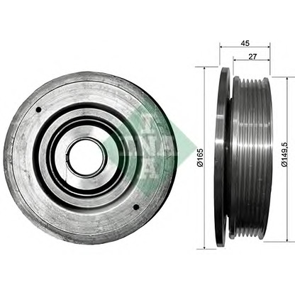 Photo Belt Pulley, crankshaft INA 544009410