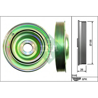 Photo Belt Pulley, crankshaft INA 544009710