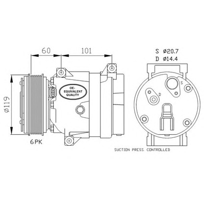 Foto Compresor, aire acondicionado NRF 32102