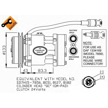 Foto Compresor, aire acondicionado NRF 32114