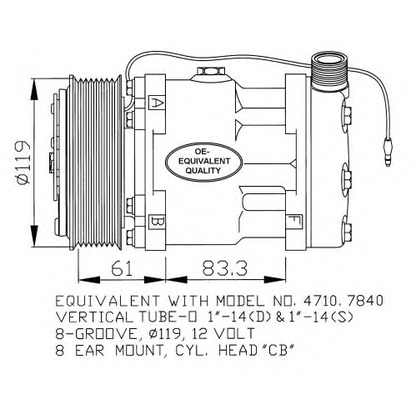 Photo Compressor, air conditioning NRF 32132