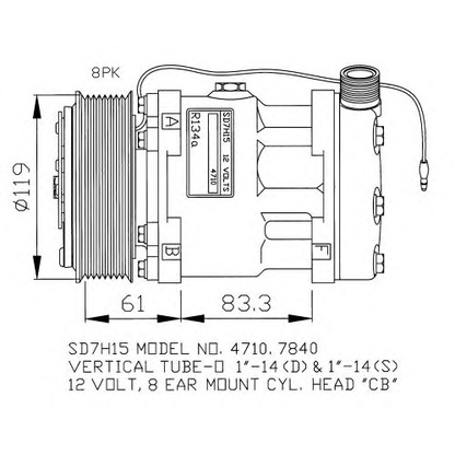 Photo Compressor, air conditioning NRF 32132G
