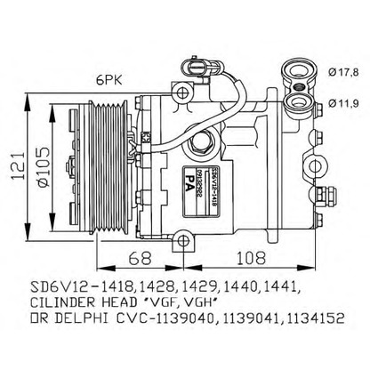 Photo Compressor, air conditioning NRF 32172G