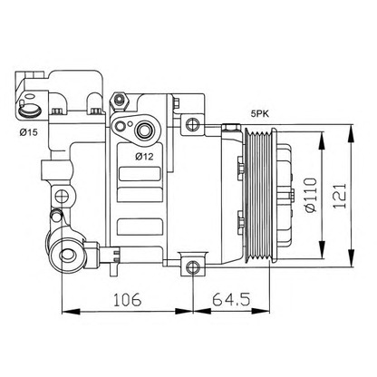 Foto Compresor, aire acondicionado NRF 32175G