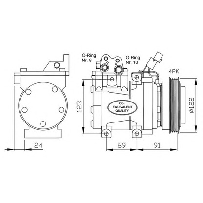 Foto Compresor, aire acondicionado NRF 32205