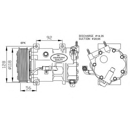 Foto Innesto elettromagnetico, Compressore clima NRF 32240