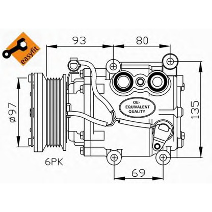 Foto Compresor, aire acondicionado NRF 32247