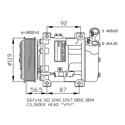 Photo Compressor, air conditioning NRF 32270G