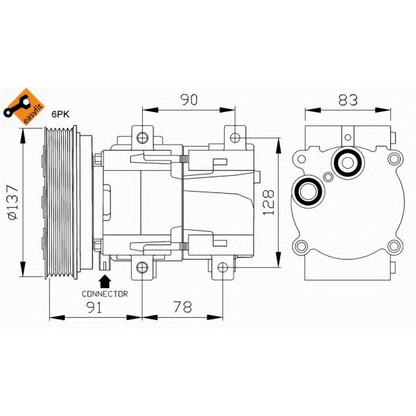 Foto Compresor, aire acondicionado NRF 32301G