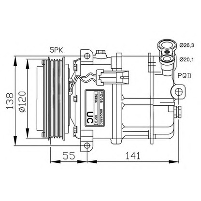 Foto Compresor, aire acondicionado NRF 32313G