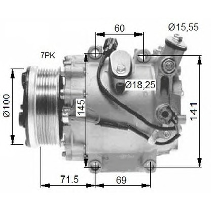 Foto Compresor, aire acondicionado NRF 32491G