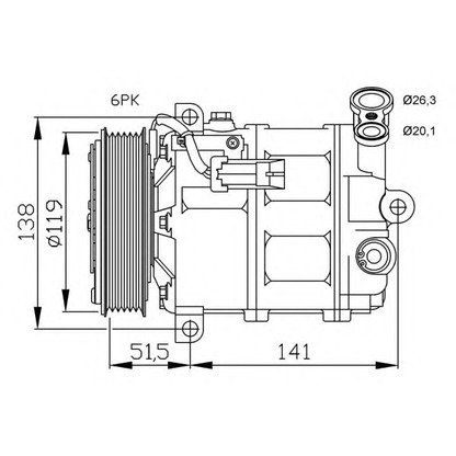 Foto Compresor, aire acondicionado NRF 32499G