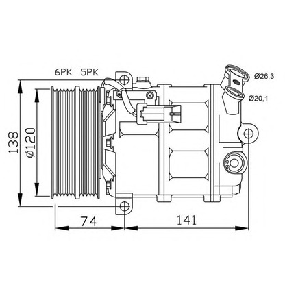 Foto Compresor, aire acondicionado NRF 32668G