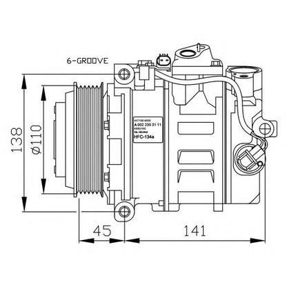 Photo Compressor, air conditioning NRF 32674G