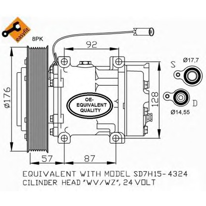 Foto Compresor, aire acondicionado NRF 32700