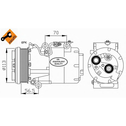 Photo Compressor, air conditioning NRF 32722