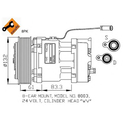 Photo Compresseur, climatisation NRF 32753G