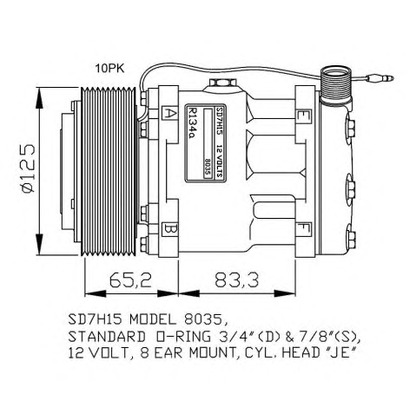 Foto Compresor, aire acondicionado NRF 32766G