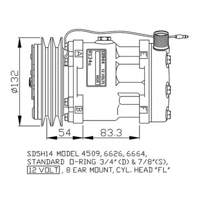 Photo Compressor, air conditioning NRF 32798G