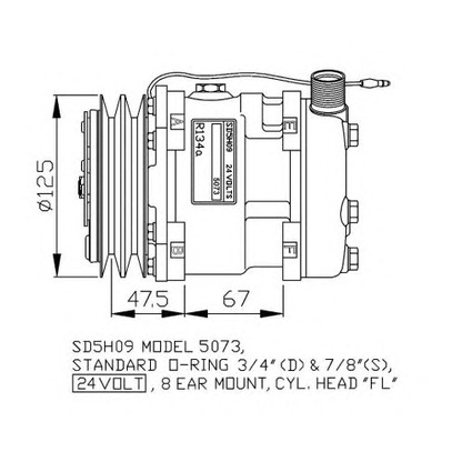 Photo Compressor, air conditioning NRF 32804G