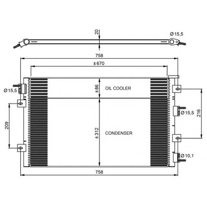 Foto Condensador, aire acondicionado NRF 350032