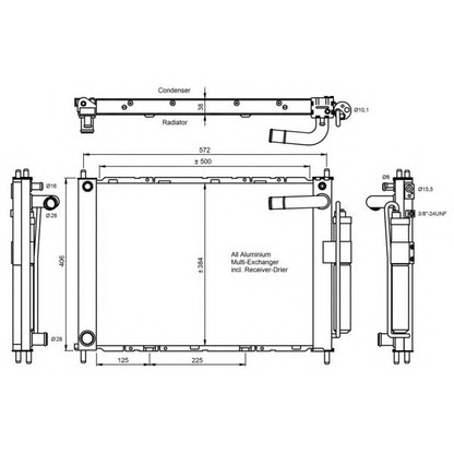 Foto Radiador, refrigeración del motor NRF 350055