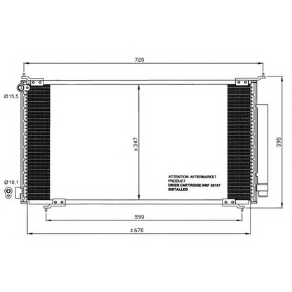 Foto Kondensator, Klimaanlage NRF 35561