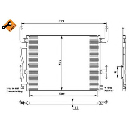 Foto Condensador, aire acondicionado NRF 35655