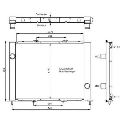 Photo Radiateur, refroidissement du moteur NRF 35887