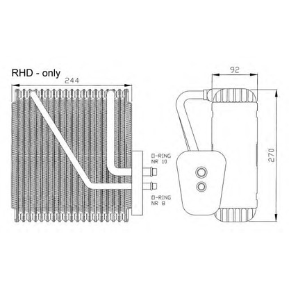 Photo Evaporateur climatisation NRF 36046