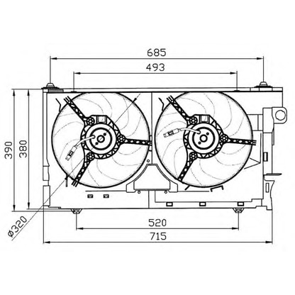 Photo Ventilateur, refroidissement du moteur NRF 47030