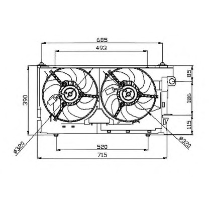 Photo Ventilateur, refroidissement du moteur NRF 47050