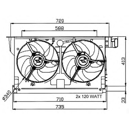 Foto Ventola, Raffreddamento motore NRF 47051