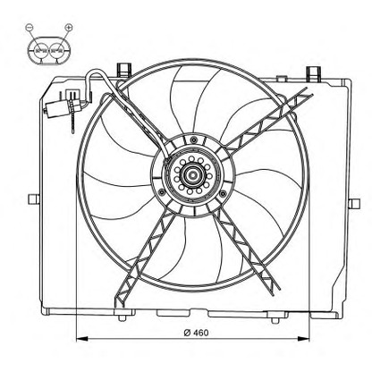 Photo Ventilateur, refroidissement du moteur NRF 47066