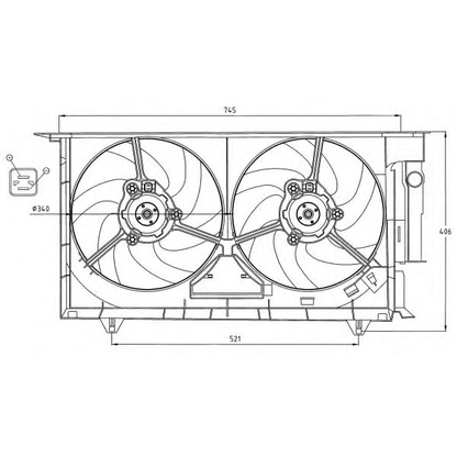 Photo Ventilateur, refroidissement du moteur NRF 47075