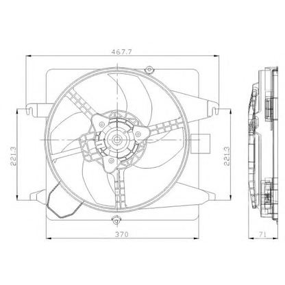 Photo Ventilateur, refroidissement du moteur NRF 47259