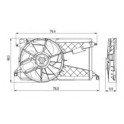 Photo Ventilateur, refroidissement du moteur NRF 47291