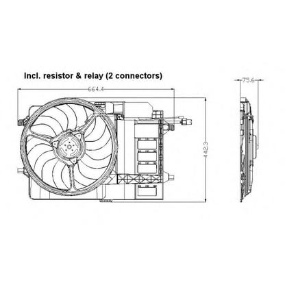 Photo Ventilateur, refroidissement du moteur NRF 47302